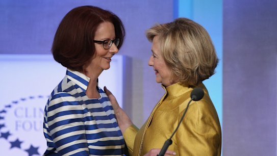 Julia Gillard is "disappointed" for her "friend" Hillary Clinton to have lost out on becoming the first female president of the United States.