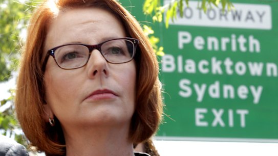 Julia Gillard in the Western suburbs.