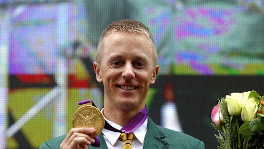 Jared Tallent finally receives his gold medal for the 50km walk in London.