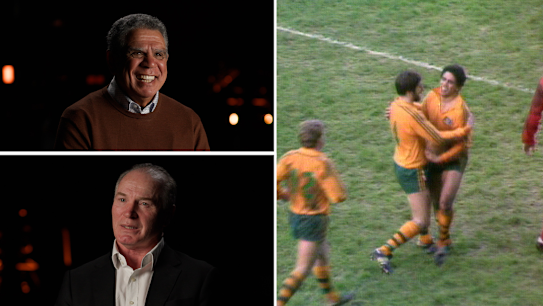 Wallabies icons Mark Ella and Simon Poidevin remember the 1984 Grand Slam glory on Stan Sport's new documentary 40 years on.