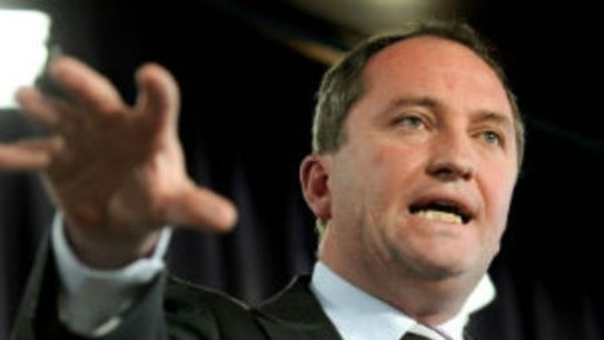 Agriculture minister Barnaby Joyce.