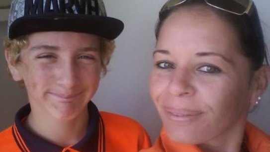 Tyrone with his mother Amanda.