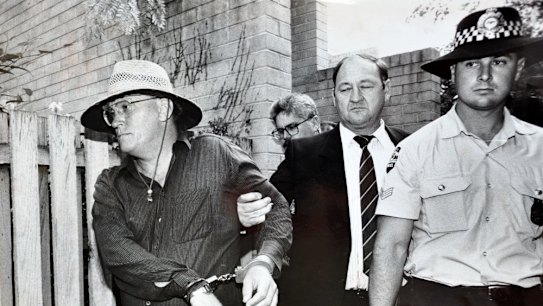 The arrest of the Colin Winchester murder suspect, David Harold Eastman, at his Reid flat in 1992.