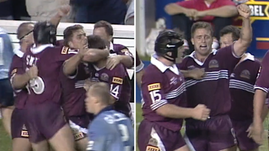 Ray Warren famously called Mark Coyne's 1994 State of Origin try a "miracle" in a clip that will be replayed forever.