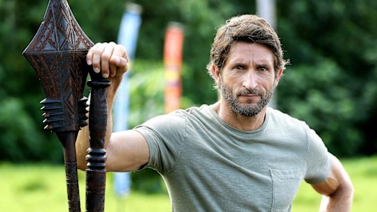 Host Jonathan LaPaglia on the set of <i>Australian Survivor</i>.