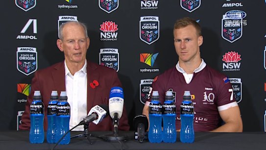 Queensland Maroons coach Wayne Bennett blames media for Origin biff between Tino Fa'asuamaleaui and Payne Haas.