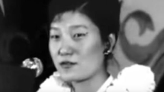 A young Park Geun-hye delivers a speech on behalf of her parents to mark the 70th anniversary of Korean immigration to Hawaii, circa 1973.