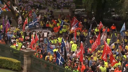 Members of the scandal-ridden CFMEU will take to the streets from Tuesday to protest against the federal government's forced takeover of the union's construction division.