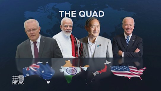 Australia is set to strengthen a four-nation alliance with the US, India and Japan to counter China's growing power in the region. 