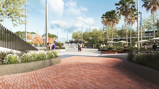 Artists drawings of a $60 million 'European-style' plaza set to rival Federation Square that will be built in the heart of Prahran called Cato Street.