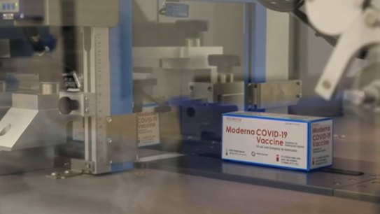 The first shots of Australia's third COVID-19 vaccine arrive.