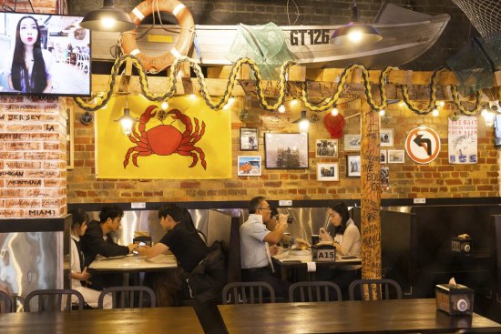 The Boiling Crab offers ungodly amounts of crab and other crustaceans.