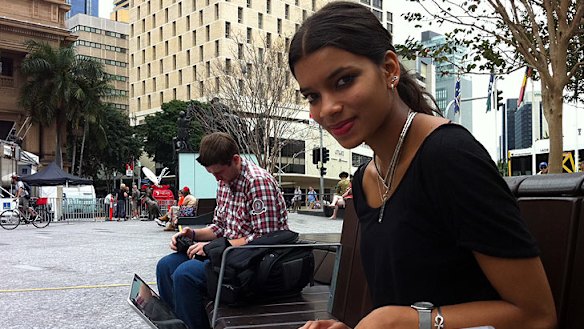 Architecture student Rachel Gallagher believes you have to look up to see the best of King George Square.