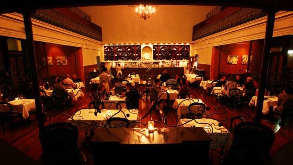Luxury lost ... The dining room at Bacchus.