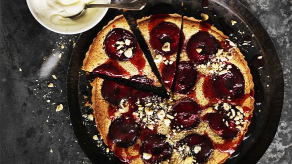 Neil Perry's nutty plum tart.