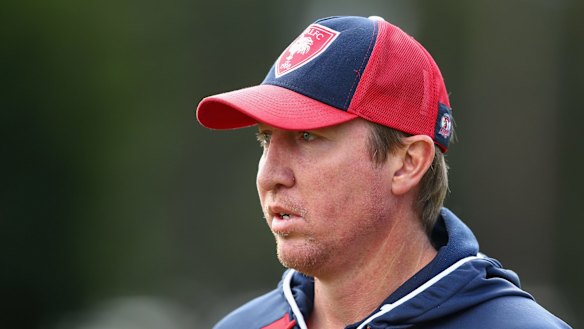 Demanding consistency: Roosters coach Trent Robinson. 