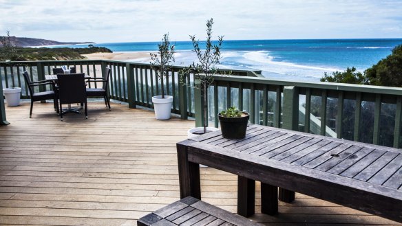 The deck at Captain Moonlite at the Anglesea Surf Lifesaving Club.
