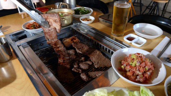 The Moo set includes skirt steak and kalbi ribs.