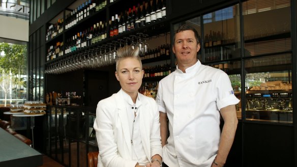 Hamish Ingham and Rebecca Lines at the site of their new bistro.