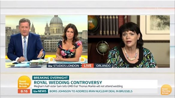 Morgan described Ms Markle as a 'little vulture' over her ongoing criticism of her sister.