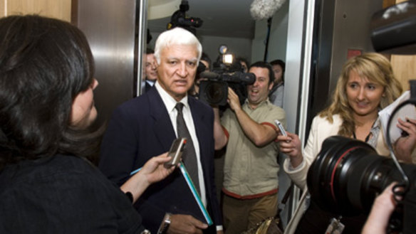 Bob Katter addresses the media.