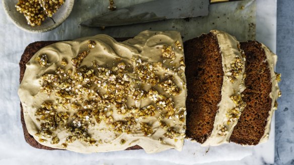 Helen Goh's buckwheat carrot cake with praline.