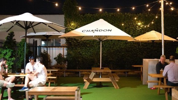 The Auburn Hotel beer garden in Hawthorn.