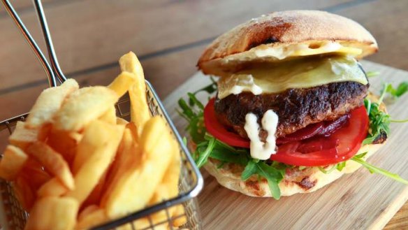 Tuck into the wagyu burger and "fat chips" at Hey Jude.