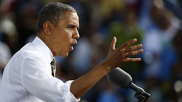 Obama in full flight at a Nevada rally and the re-elected President’s tweet victory.