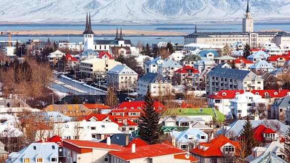 Cityscape Reykjavik, Iceland.