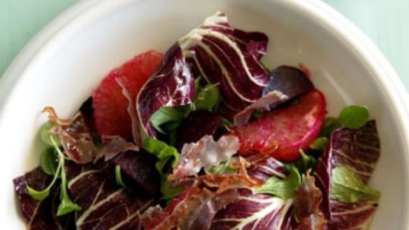Radicchio, beetroot and grapefruit salad