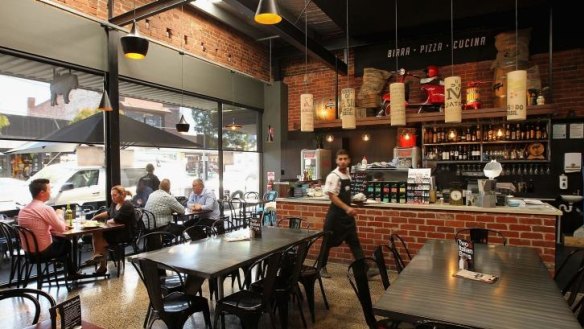 Inside Seddon's Mozzarella Bar.