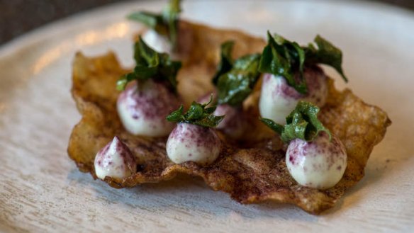 Salt and vinegar hit: Jerusalem artichoke and saltbush.