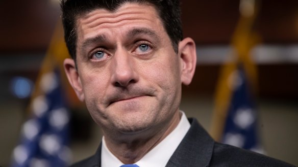 Bloomberg is disappointed in Republicans' ability to constrain Trump. Pictured is Speaker of the House Paul Ryan.