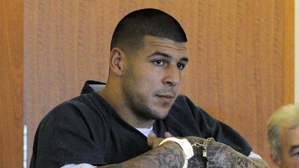Former New England Patriots tight end Aaron Hernandez.