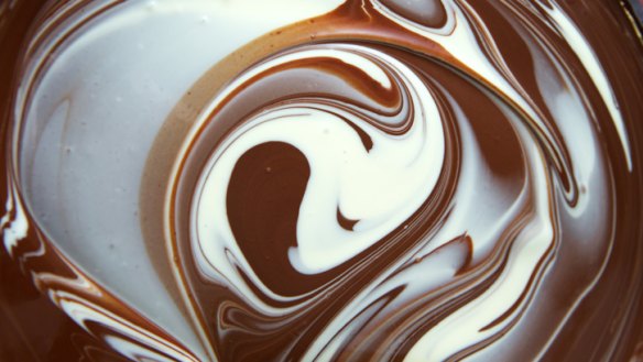 Swirls of melted chocolate magic.