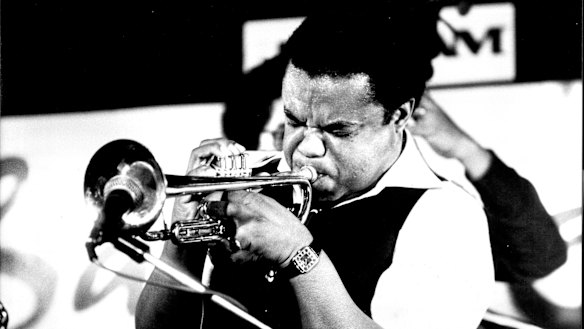 American Freddie Hubbard at The Basement tonight in January 1982. 