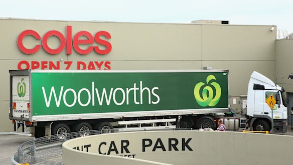 Coles and Woolworths - not Amazon - would benefit most if Australia's took up online grocery shopping. 