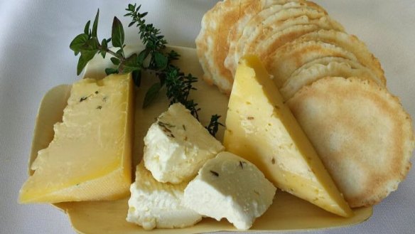 A selection of White Gold Creamery cheeses.