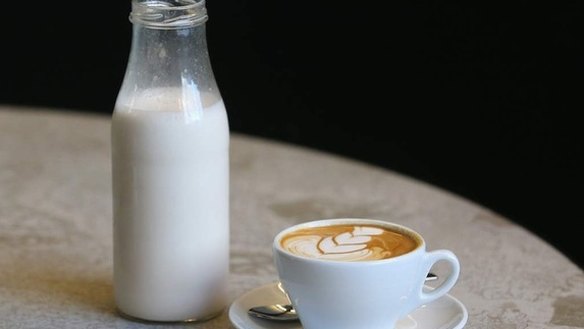 Fresh almond milk is becoming a popular choice for coffees in cafes such as Melbourne's Patch.
