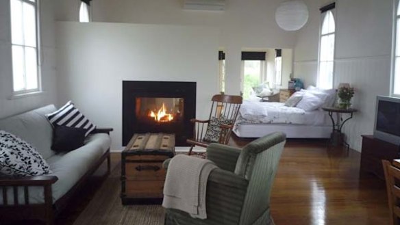 Final course ... the Churches has a firm bed and claw-footed bath.