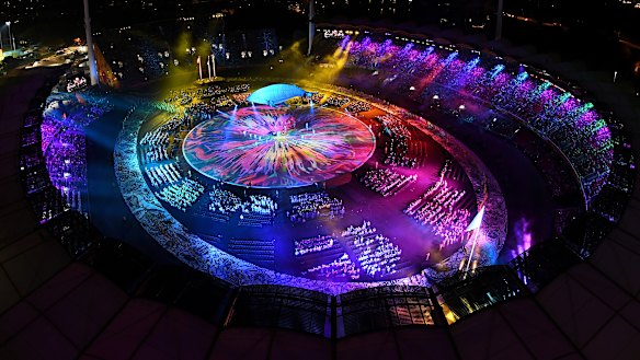 The colour and glitz of the opening ceremony.