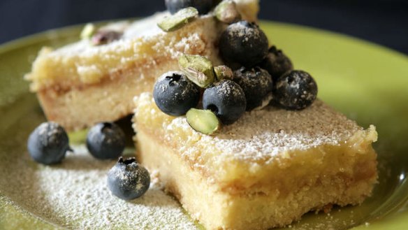 Lime and almond slice.