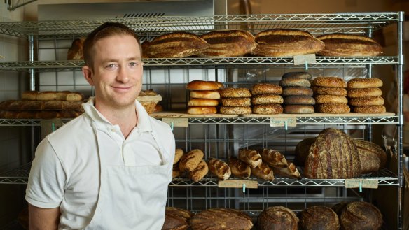 Mike Russell at the original Baker Bleu premises.