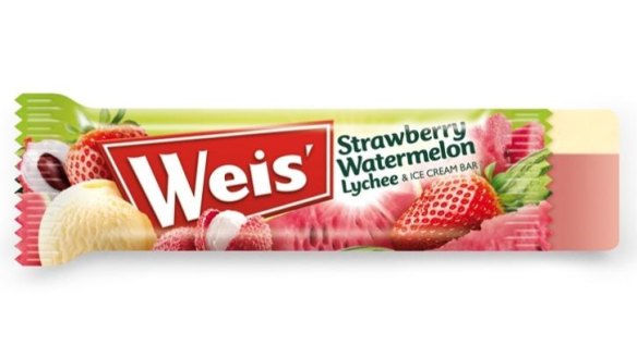 The Weis Strawberry, Watermelon Lychee & Ice Cream Bar is No. 1.