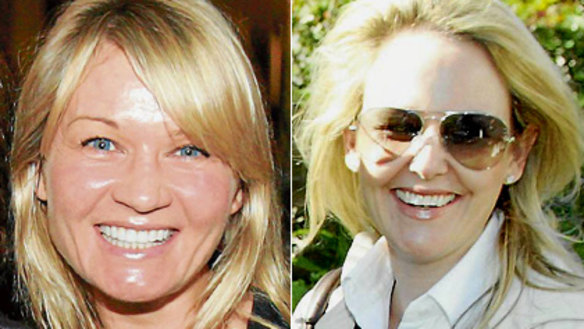 Odetta Medich, left, with her husband lent millions to Adam and Sally-Anne Tilley, right, who bought the Medich's $12.5 million home.