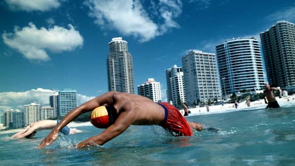 Taking a dive … cheap overseas flights have lured Australians away from Surfers Paradise and other resort towns.