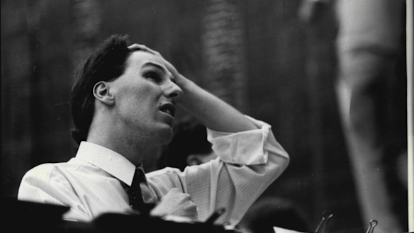 The Melbourne Stock Exchange on Black Monday, 1987.