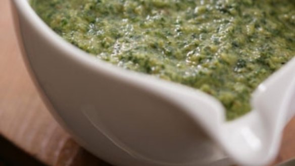 Green sauce for roast lamb