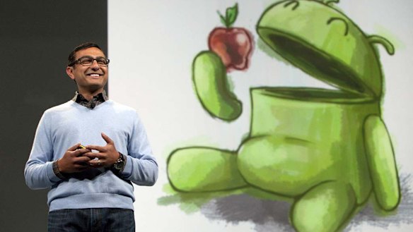 Android trying to eat Apple but malware still an issue ... Vic Gundotra, Google's senior vice president of engineering, speaks at the Google I/O conference in San Francisco.